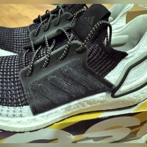 NIB MEN’s ADIDAS Ultraboost 19 Black and White Sneakers